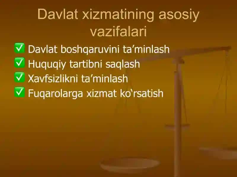 Ma’muriy Huquq “Davlat xizmati va uning turlari” 4