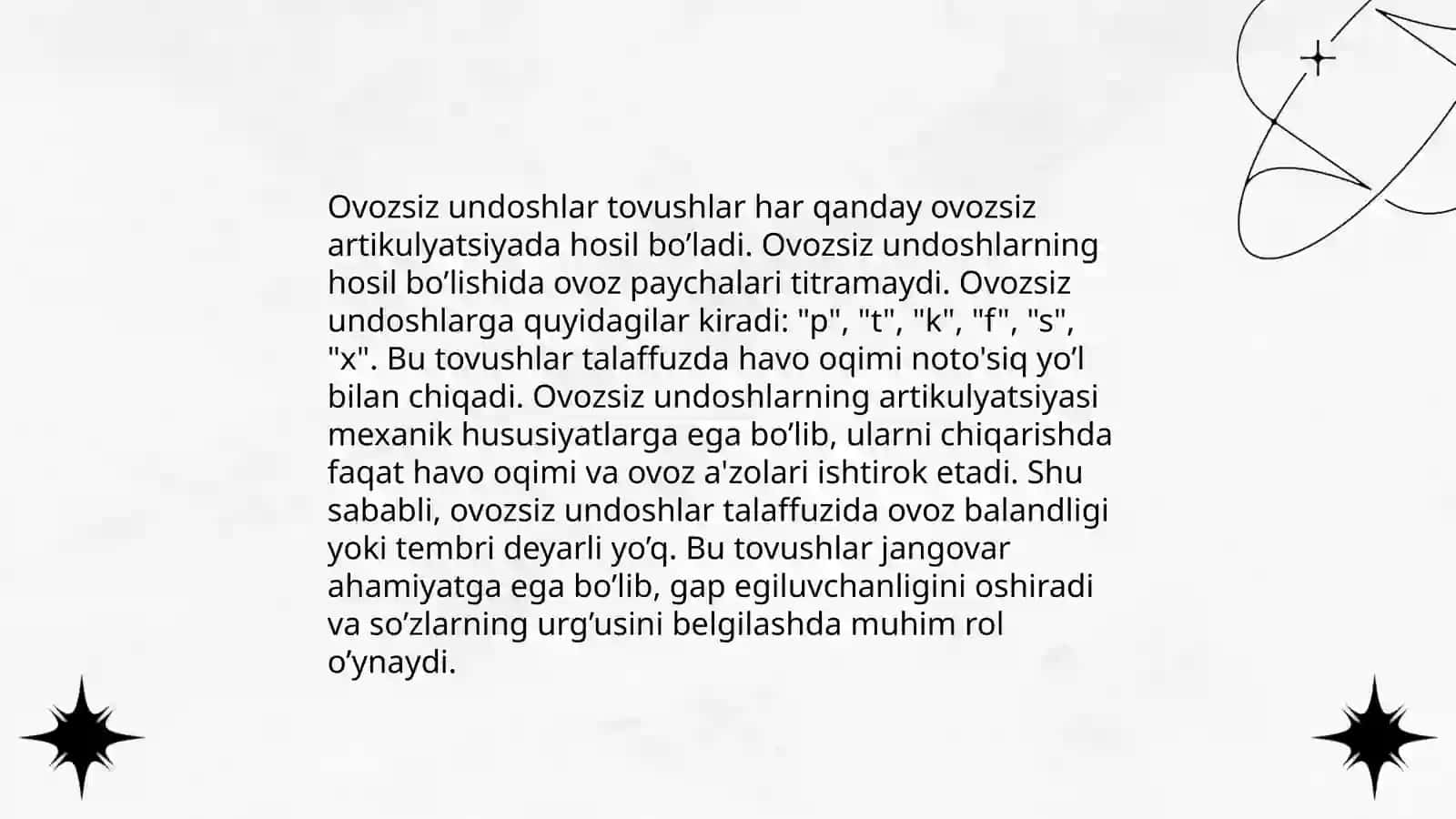 Ovozli va ovozsiz undoshlarning farqlari 4