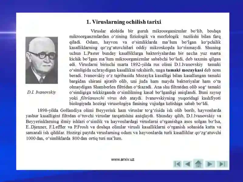 VIRUSLAR BO'LIMINING UMUMIY TASNIFI 4