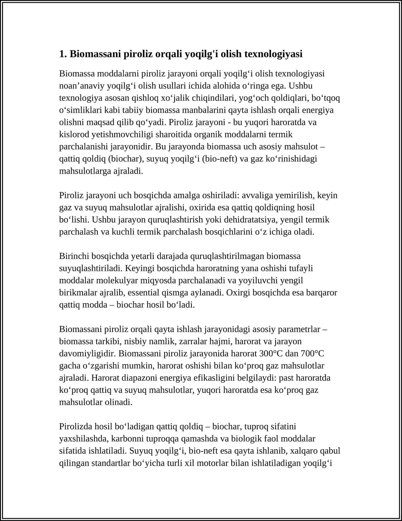 NOAN'ANAVIY USULLAR BILAN YOQILG'I OLISH TEXNOLOGIYASI 4