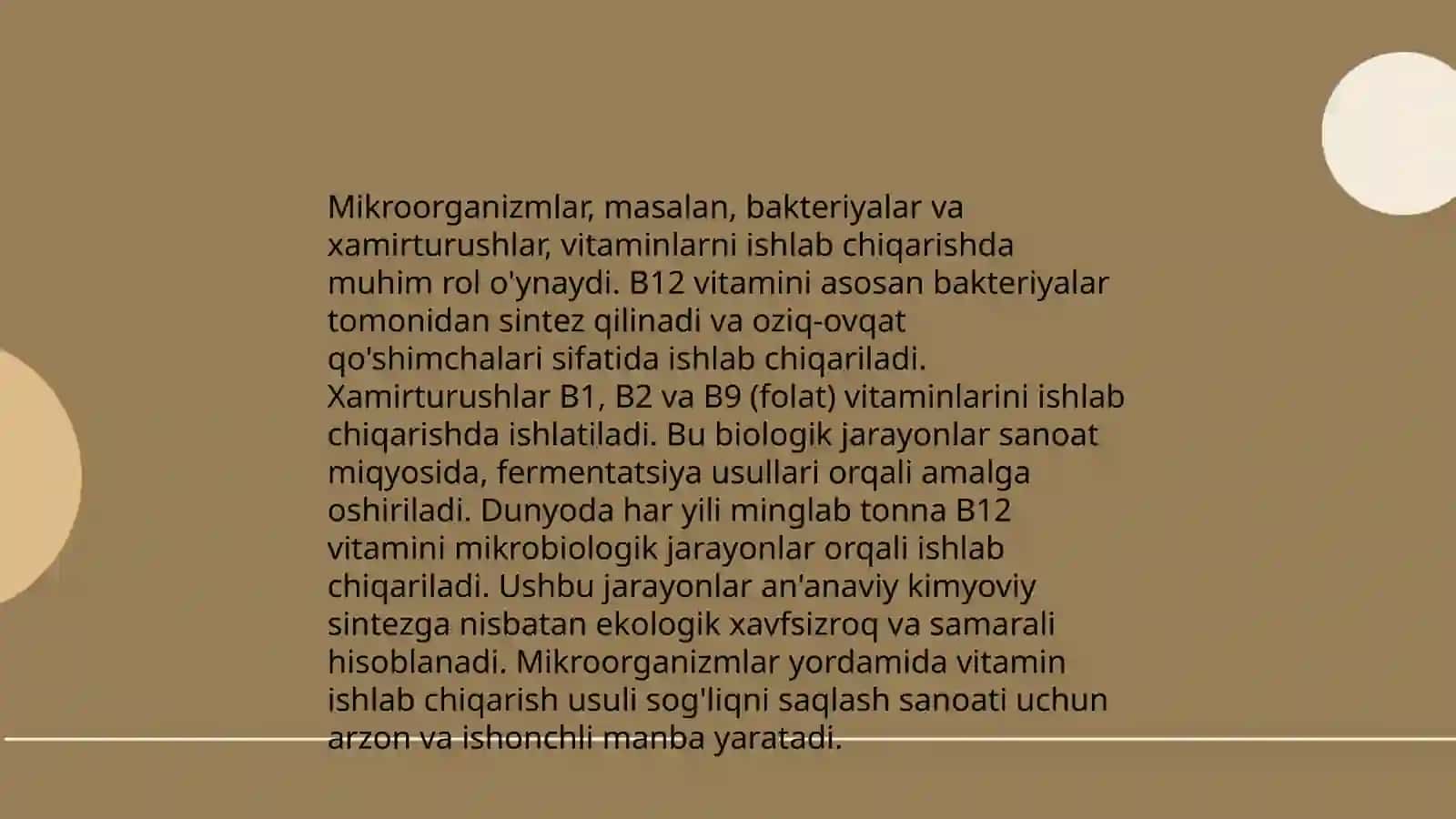 Mikroorganizmlardan zarur moddalarni sintezlab olish 4
