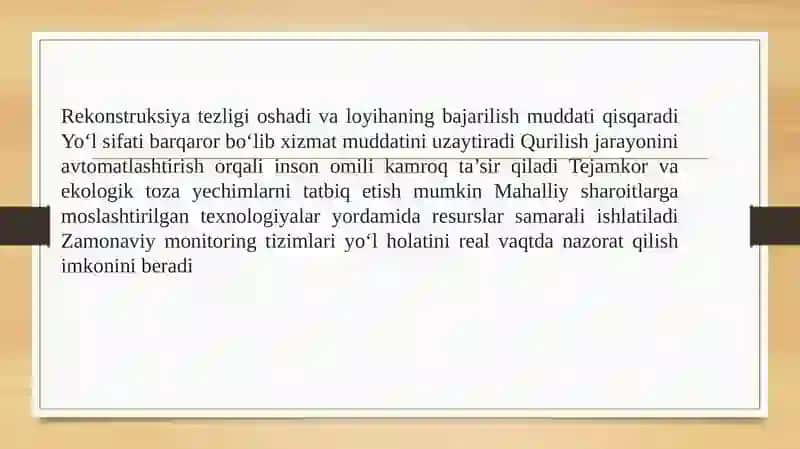 Avtomobil yo’llarini rekonstruksiya qilishda chet el texnologiyalari 4