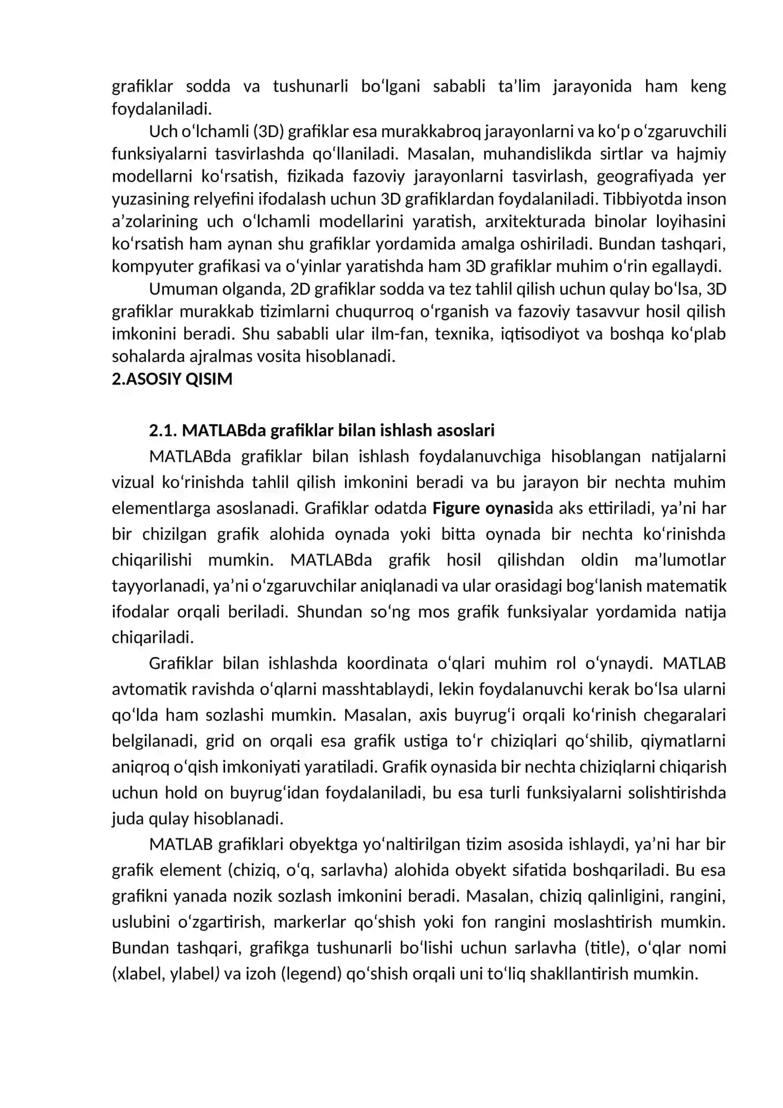 Ikki va uch o‘lchamli grafiklar yaratish 4