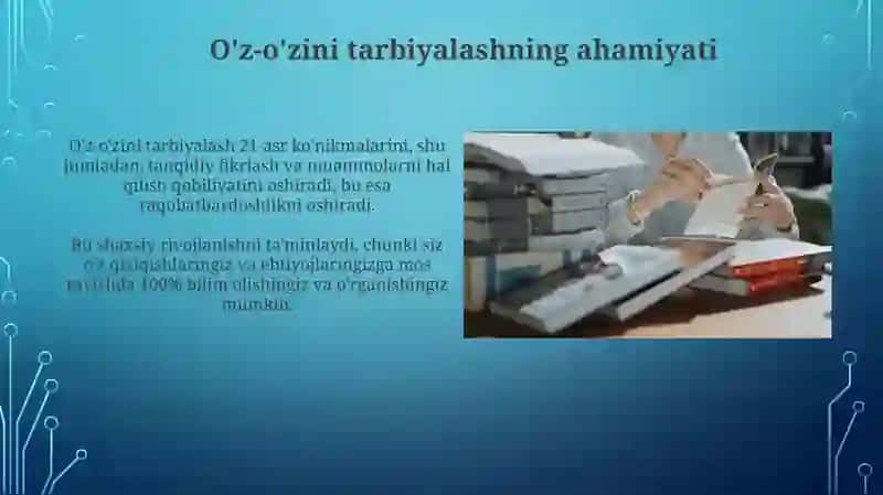 O'z-o'zini tarbiyalash 4