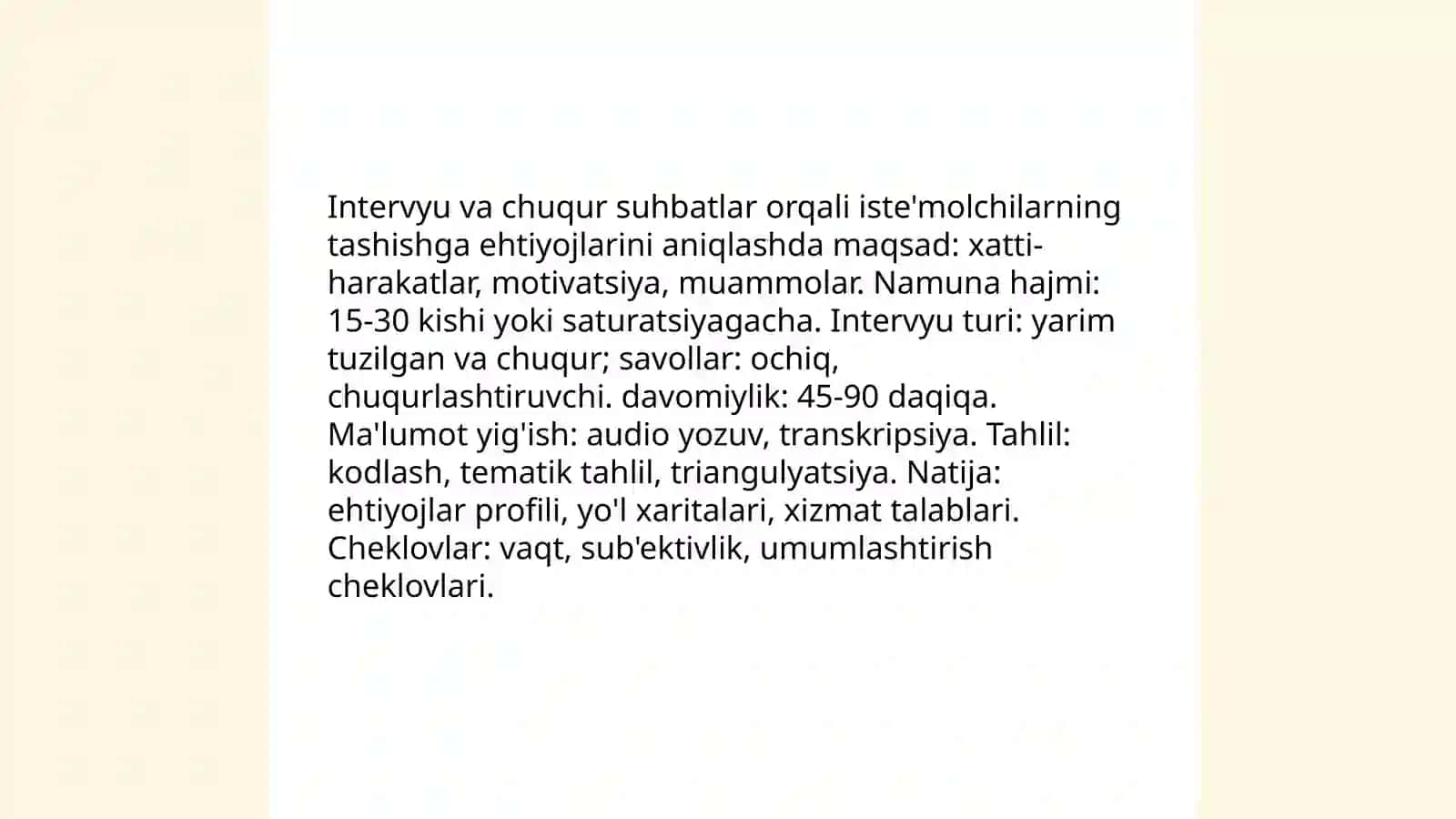 Iste'molchilarning tashishga bo'lgan ehtiyojlarini tahlil etish usullari 4
