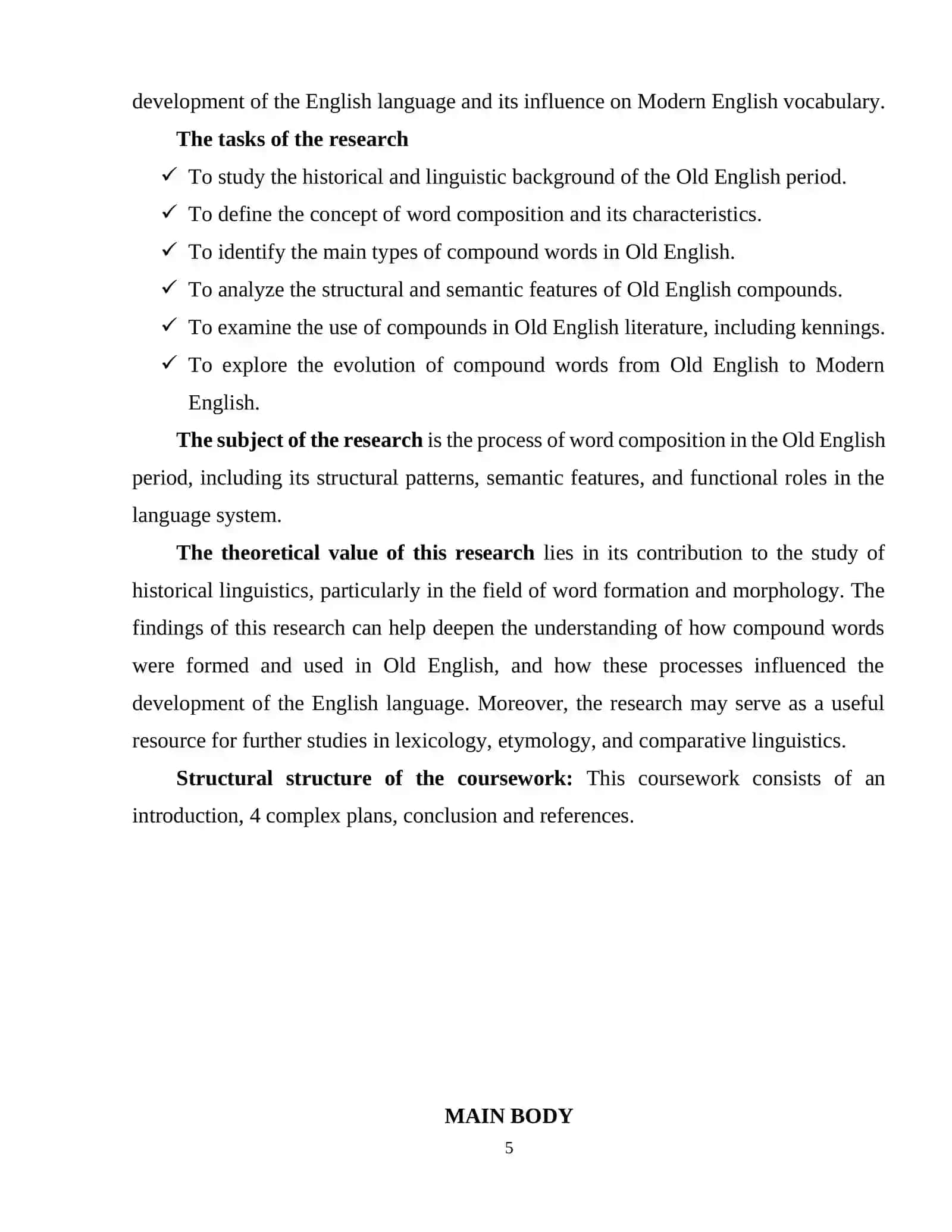 WORD COMPOSITION IN THE OLD ENGLISH PERIOD 4