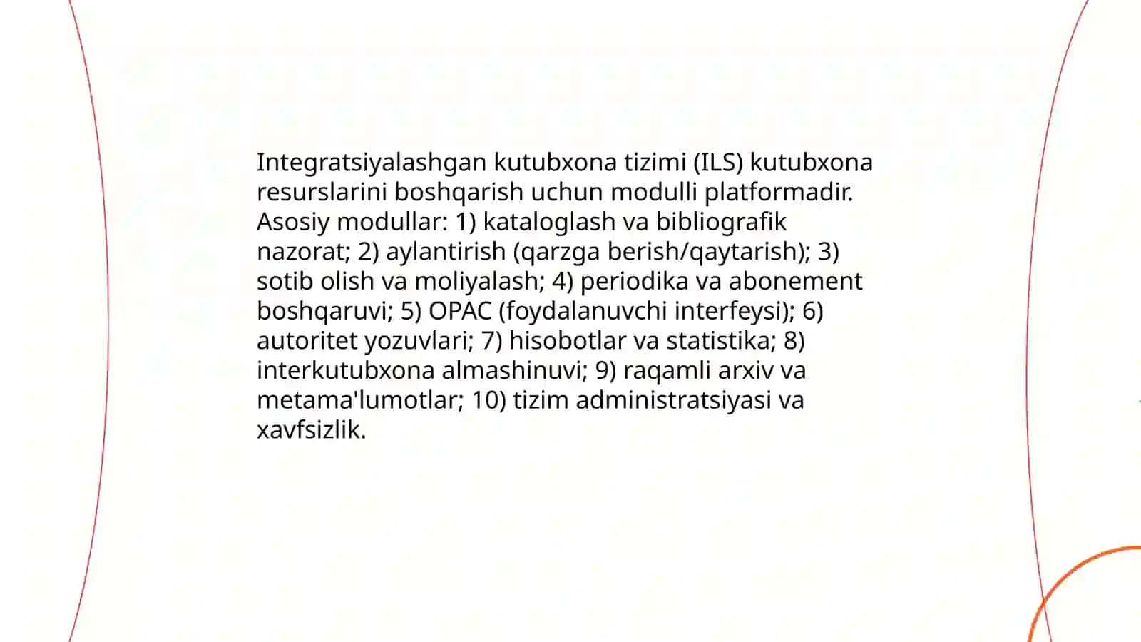 Axborotlashtirilgan kutubxona-axborot tizimlari 4
