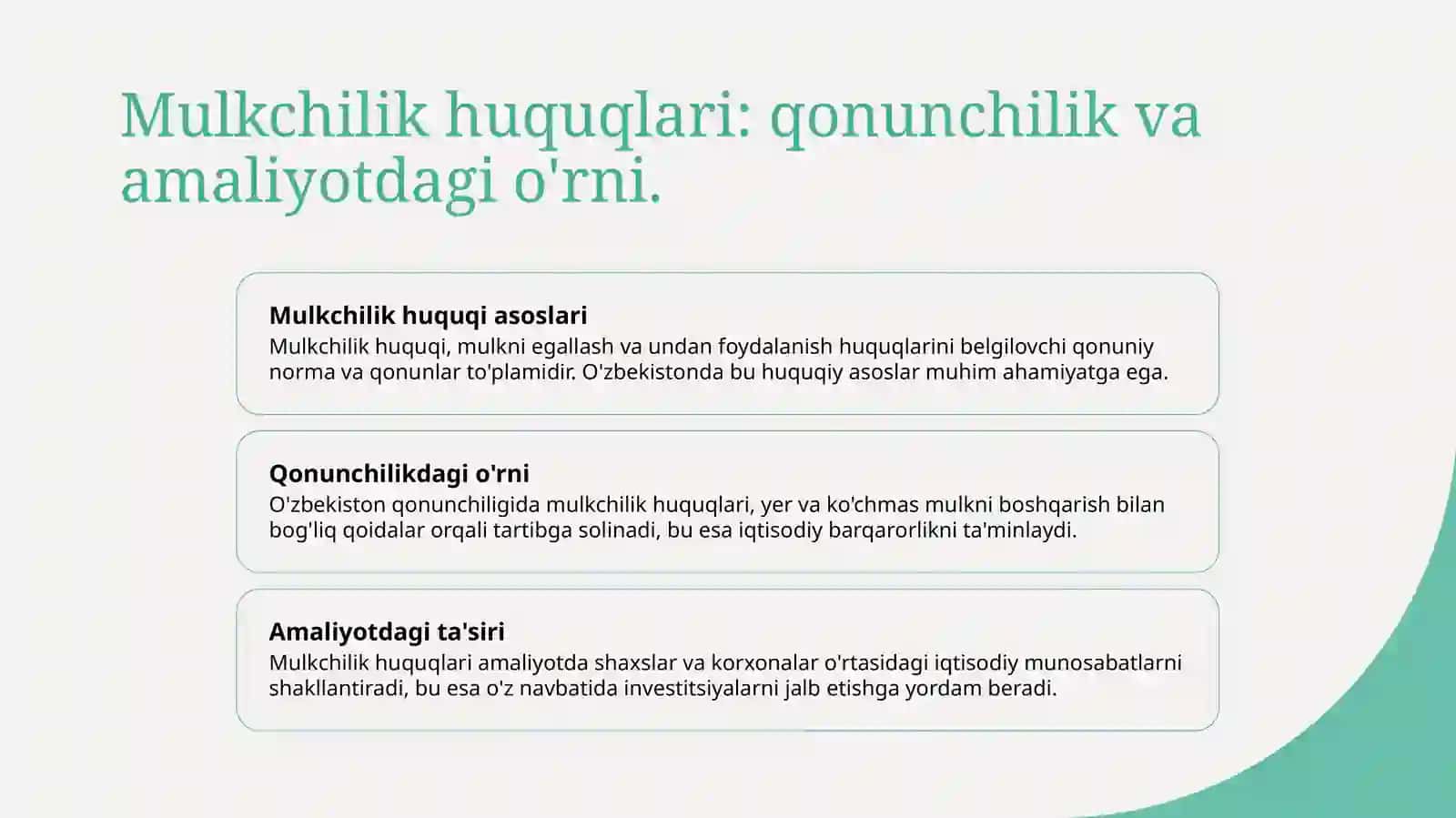 Mulkchilik ta’riflarining tahlili 4