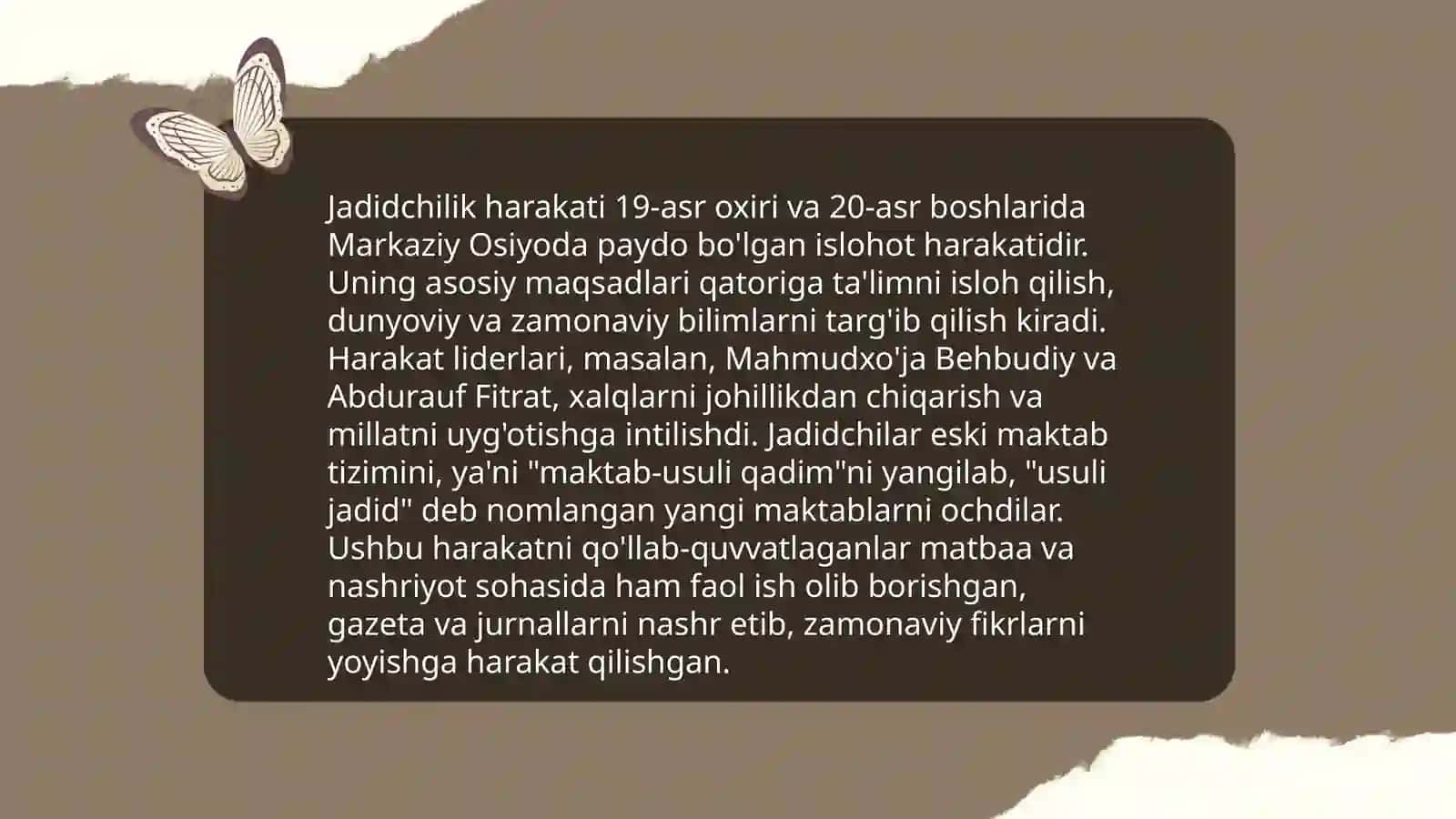 Mustaqil davlat yo'lidagi jadidchilik harakatlari 4
