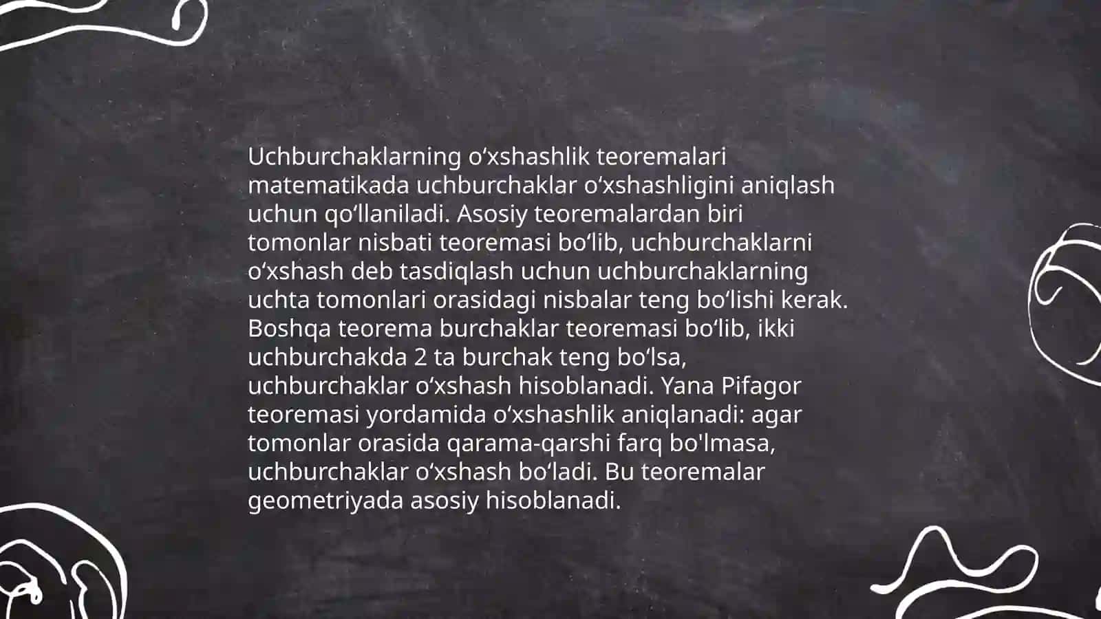 To‘g‘ri burchakli uchburchakning o'xshashlik alomatlari 4