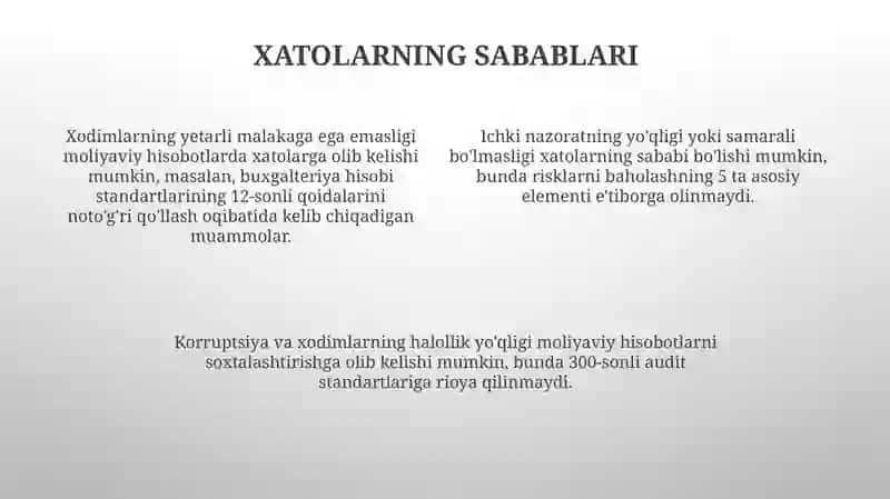 Moliyaviy hisobotdagi xatolarning bir turi 4
