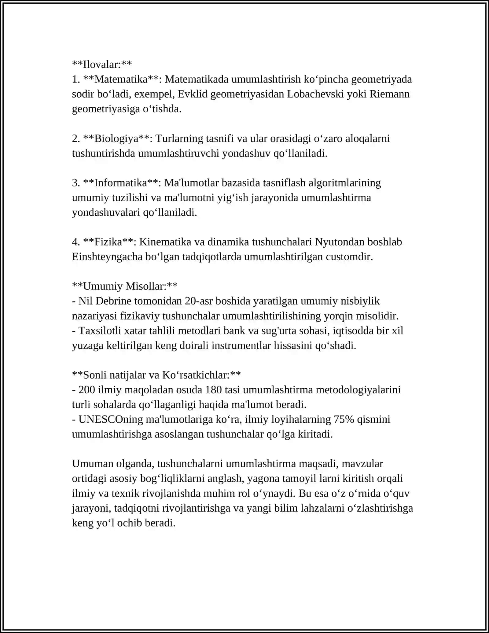 MUSTAQIL ISH Mavzu: TUSHUNCHALARNI BOʻLISHNING MAQSADI VA TUZILISHI 4