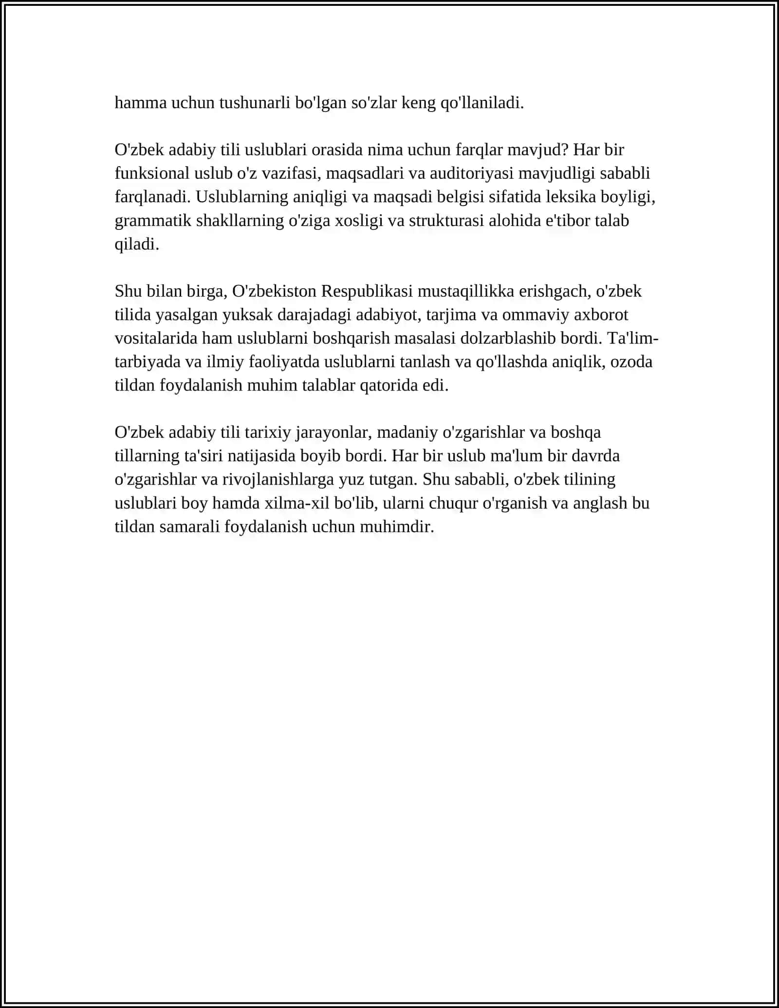 O’zbek tilining uslubiyatga oid qarashlari 4
