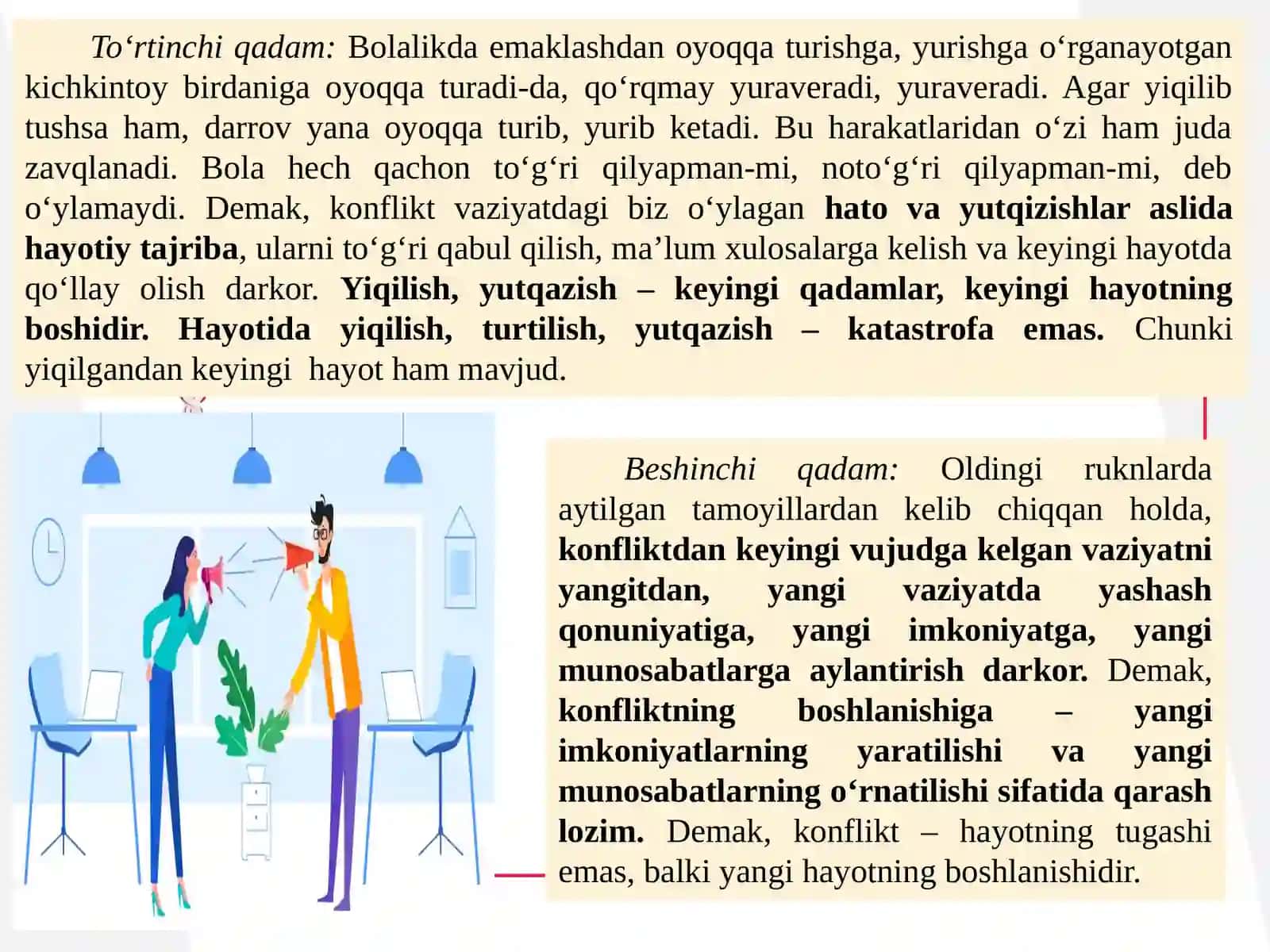Konfliktlarni boshqarishga doir  ko‘rsatma va maslaxatlar 4