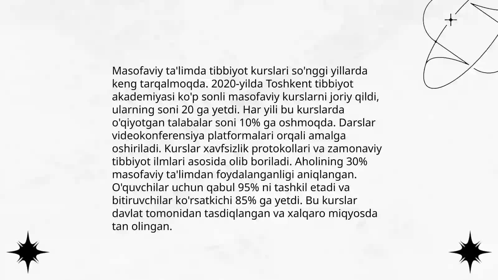 Tibbiyotda elektron va masofaviy o'qitish 4