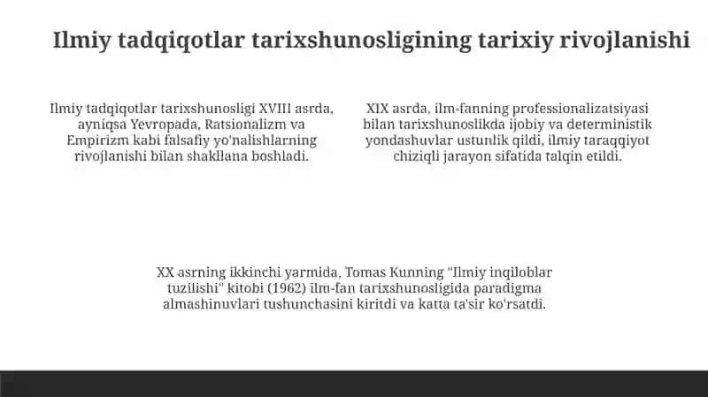 Ilmiy tadqiqotlar tarixshunosligi 4