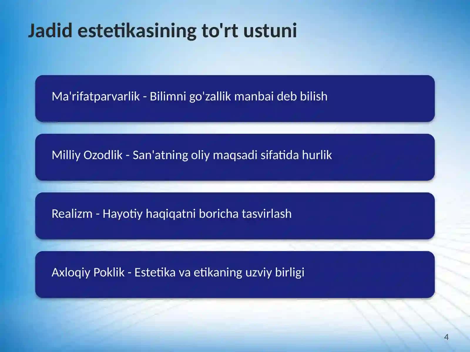 Turkiston Ma'rifatparvar-Jadid Mutafakkirlarining Estetik Qarashlari 4