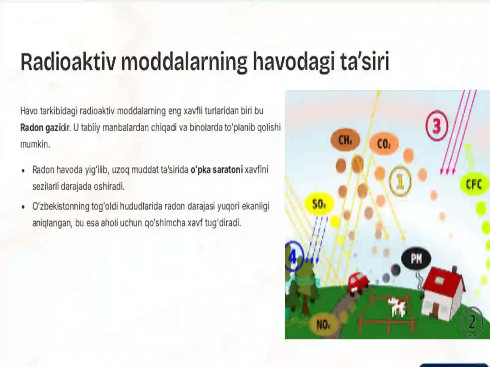 Atmosfera havosini radioaktiv tekshirish 4