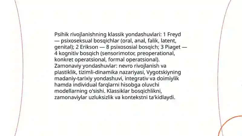 Psihik rivojlanish va uni davrlashtirish muammosi 4