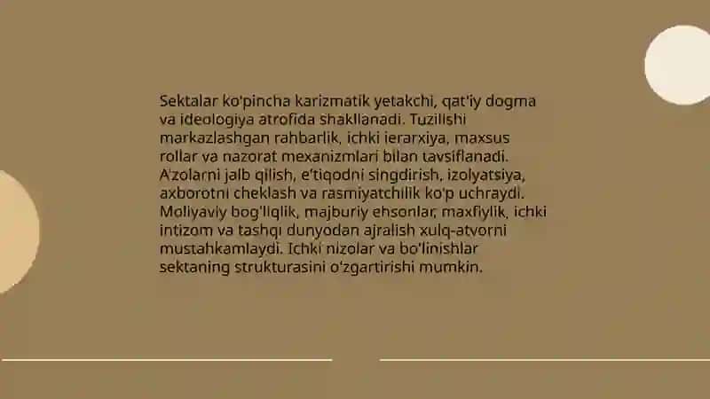 Yangi diniy ta'limotlar va sektalar 4