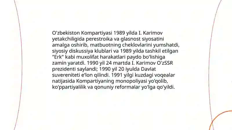 O'zbekistondagi ijtimoiy-siyosiy jarayonlar 4