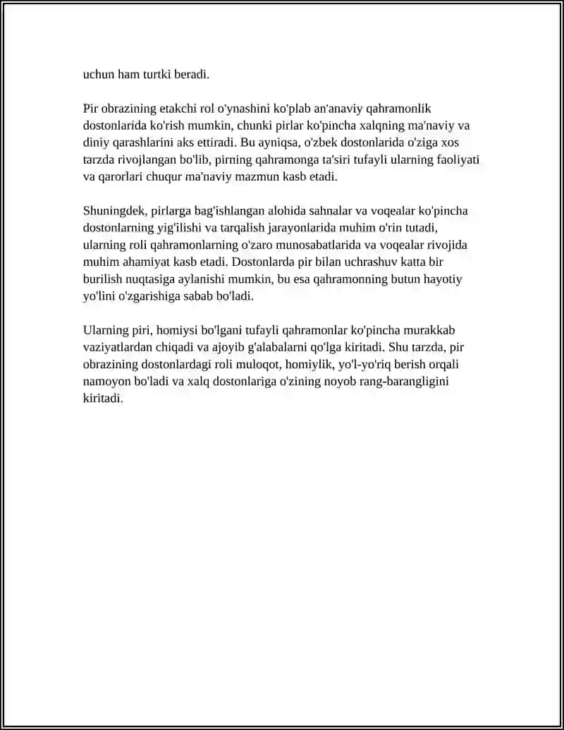 O'zbek xalq dostonlarida pir va eron obrazlarining homiylari 4