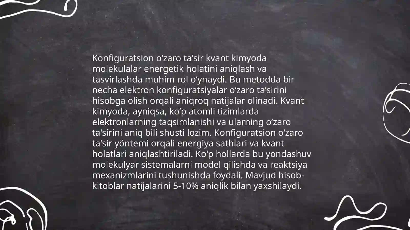 Konfiguratsion ôzaro ta'sir usuli haqida tushuncha 4