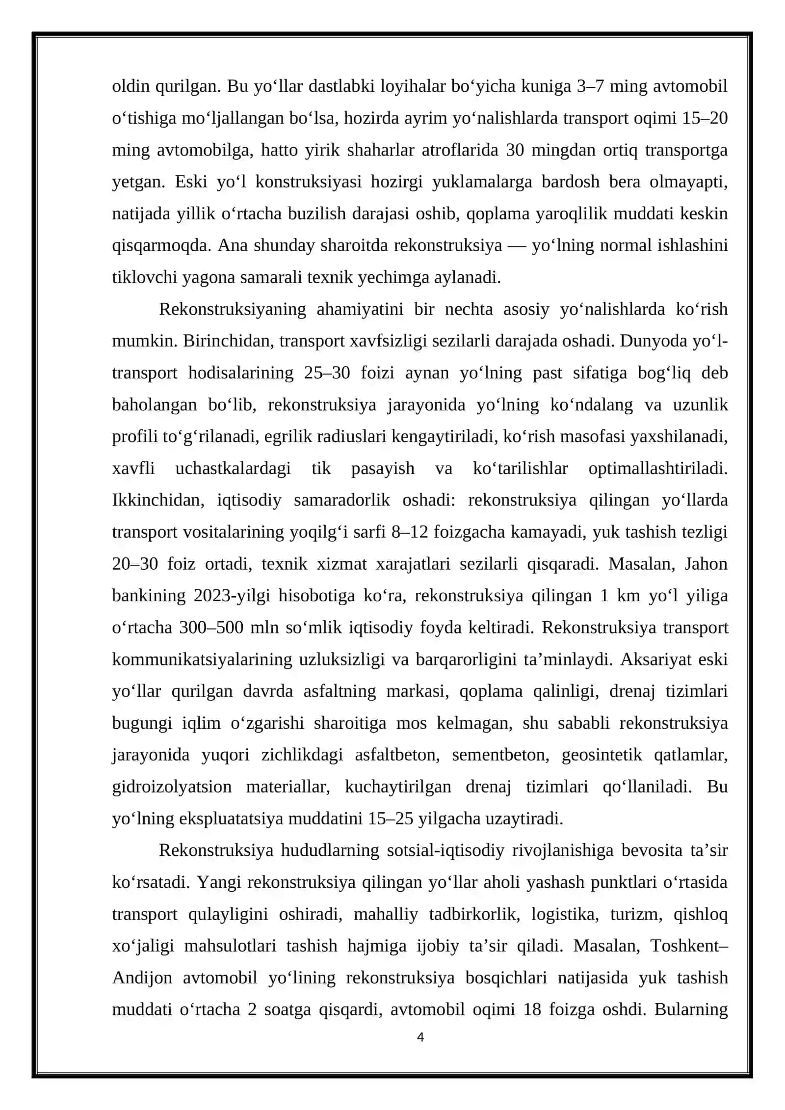 Avtomobil yo‘lining rekonstruksiya qidiruv ishlari 4