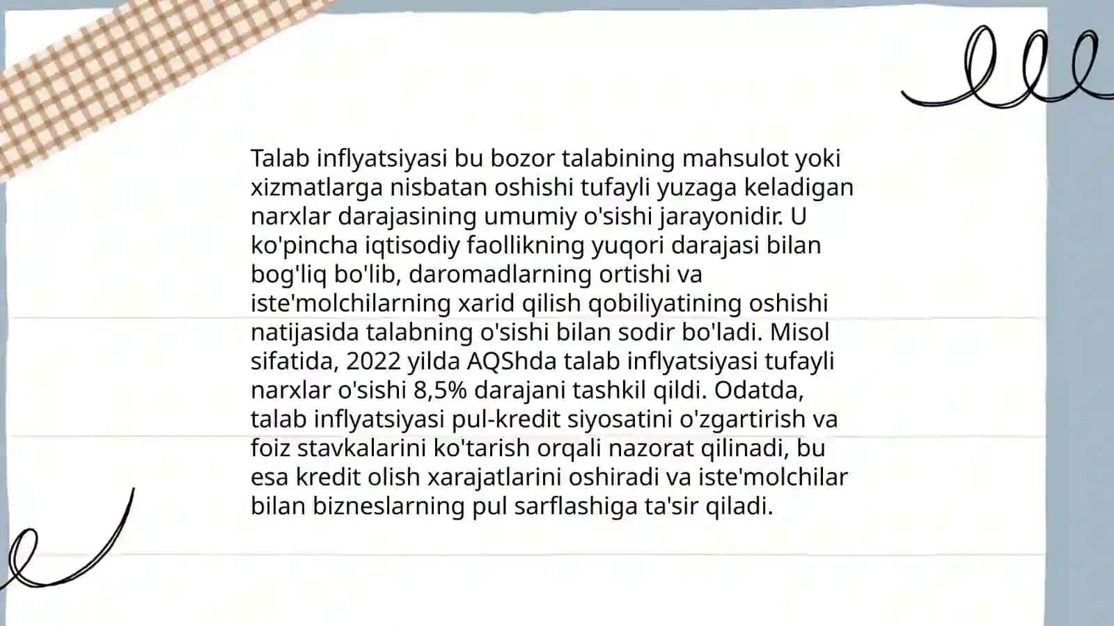 Pul massasining ortishi 4