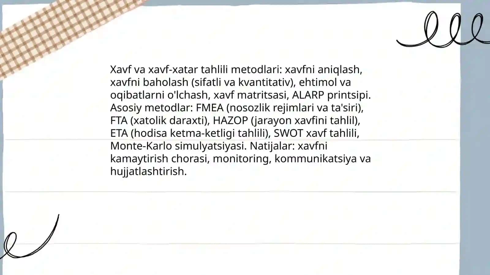 Hayot faoliyati hafszligi fani haqida hayot hafszligini taminlash asoslari 4