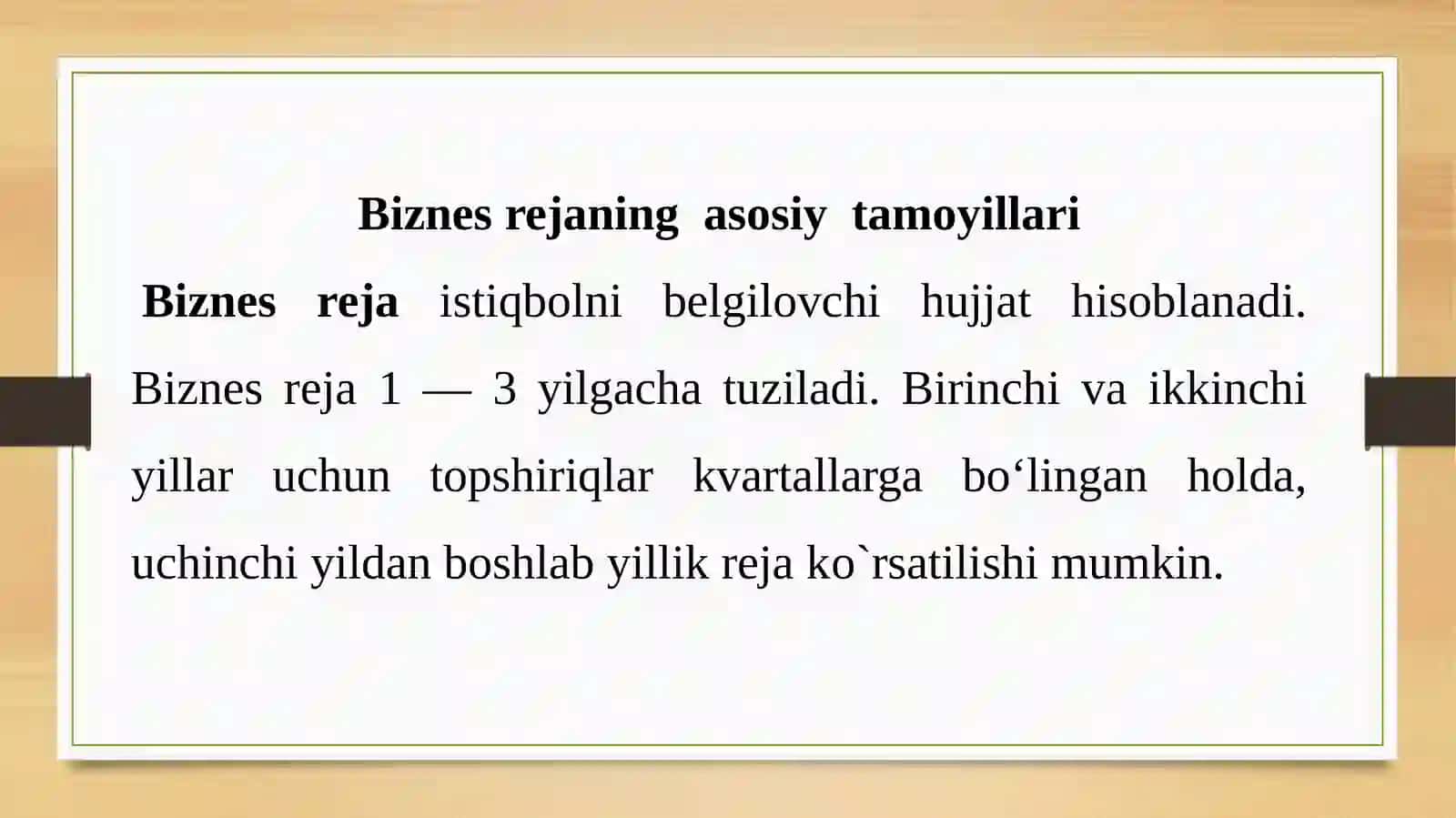 Biznes jarayonlarini boshqarish fanidan Taqdimot 4