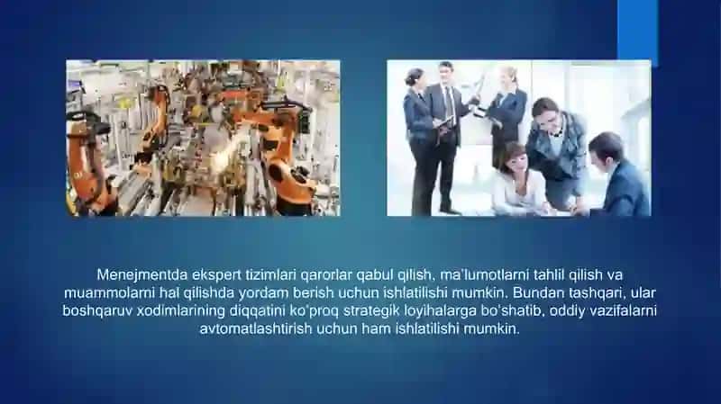 EKSPERT TIZMLARINI BOSHQARUVDAGI O’RNI VA ULARNI IQTISODIYOT TARMOQLARIDA QO’LLASH 4