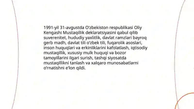 Mustaqil ÓzbekistonRespublikasi Tashkil Topishining Tarixiy Ahamiyati 4