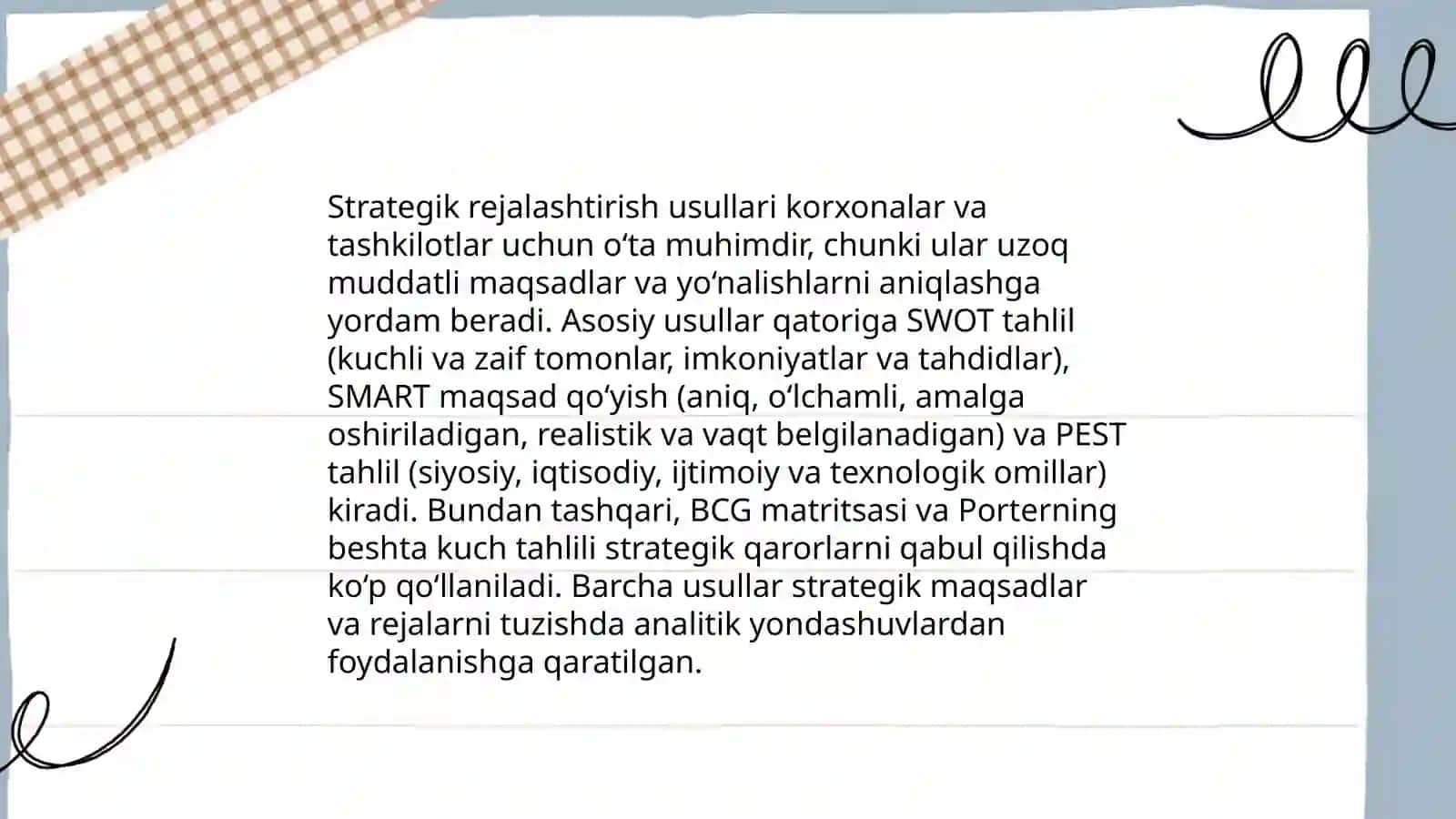 Turizm industriyasida boshqaruvli rejalashtirishning usullari 4