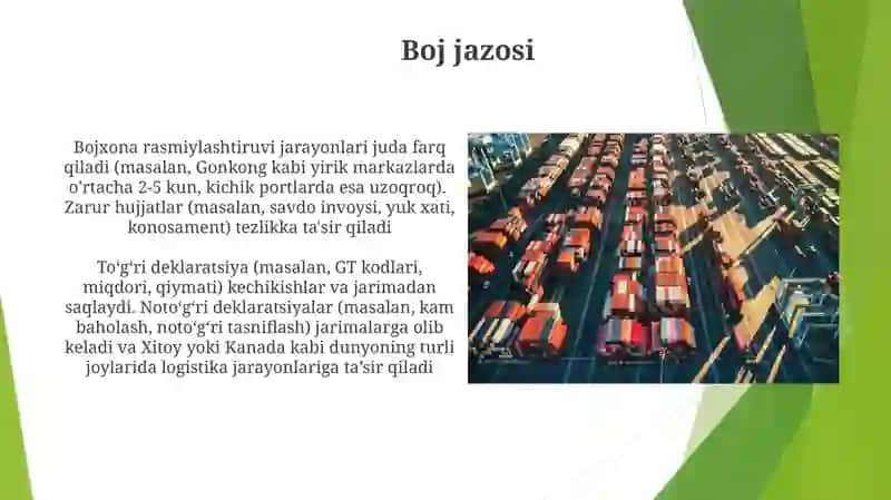 Bojhona rasmiylashtiruvi va deklaratsiyalash 4
