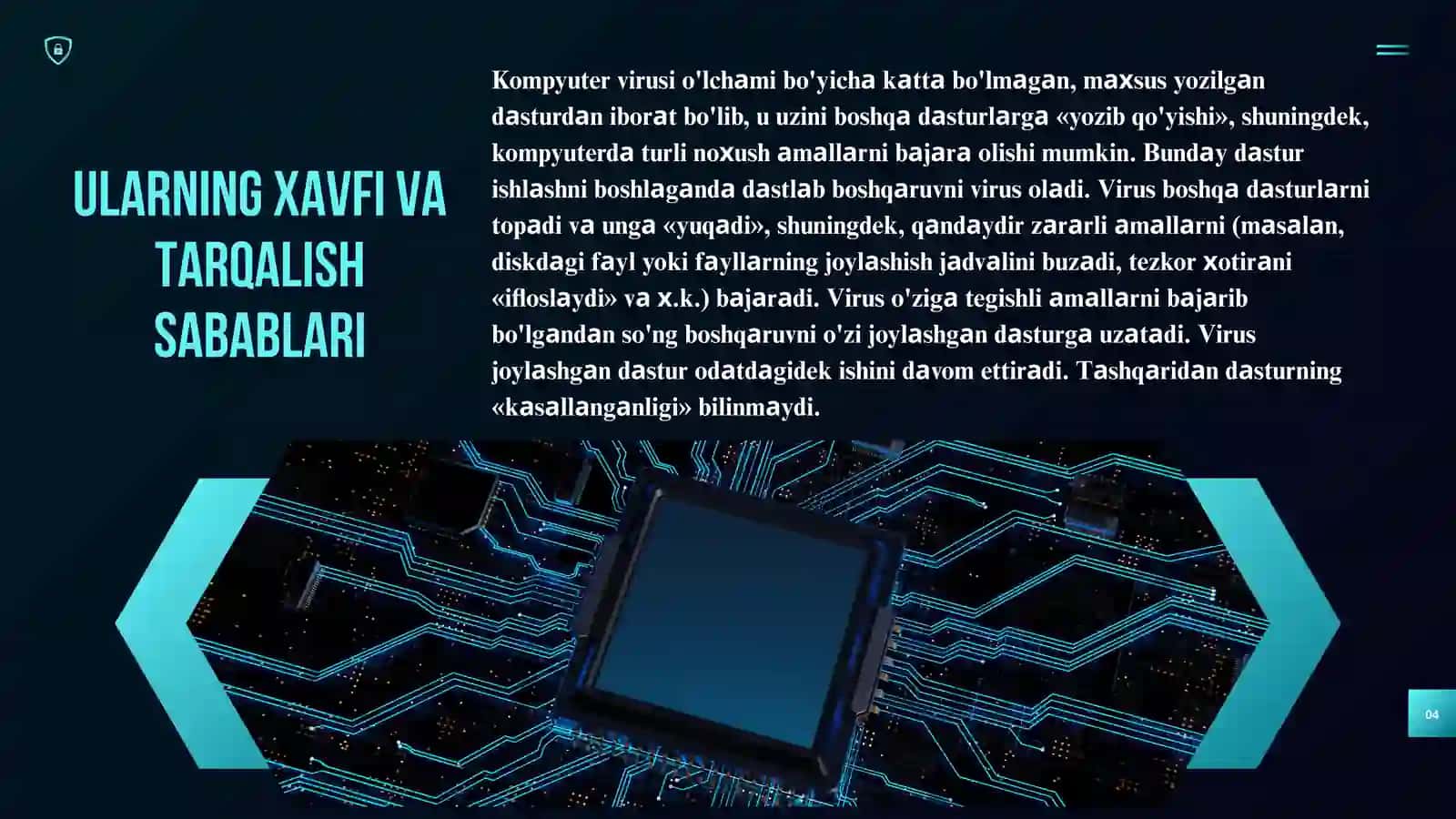 VIRUSGA QARSHI MUDOFA TIZIMINI YARATISH 4