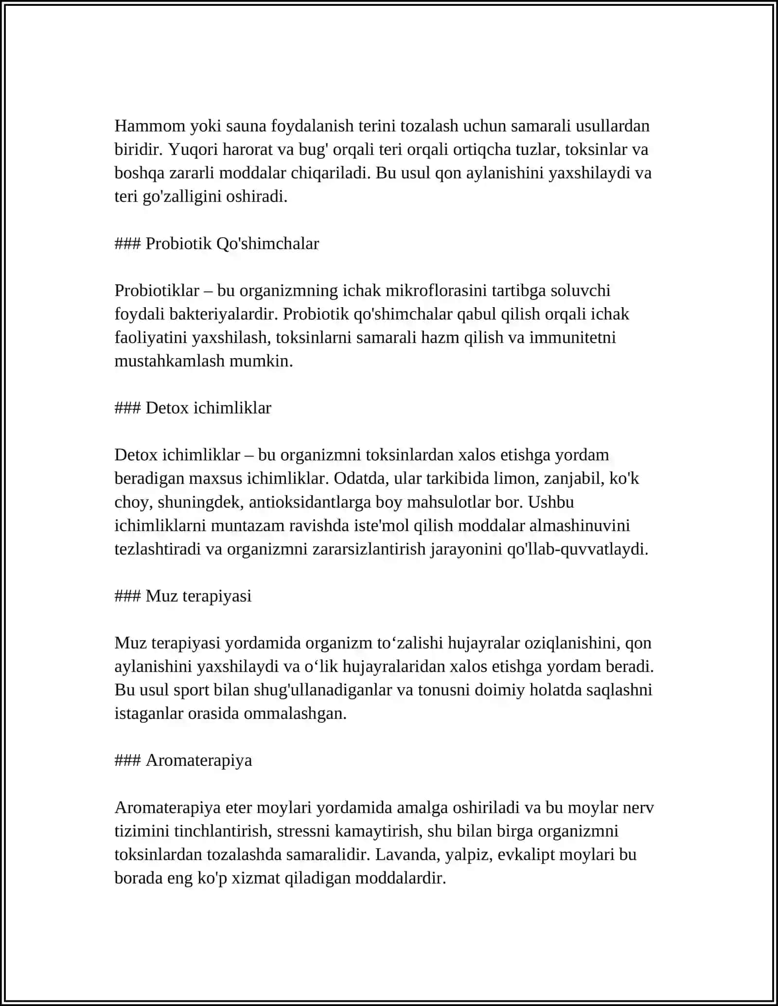 ORGANIZMNI CHINIQTIRISH USULLARI. AKSELERATSIYA. EVTANAZIYA 4