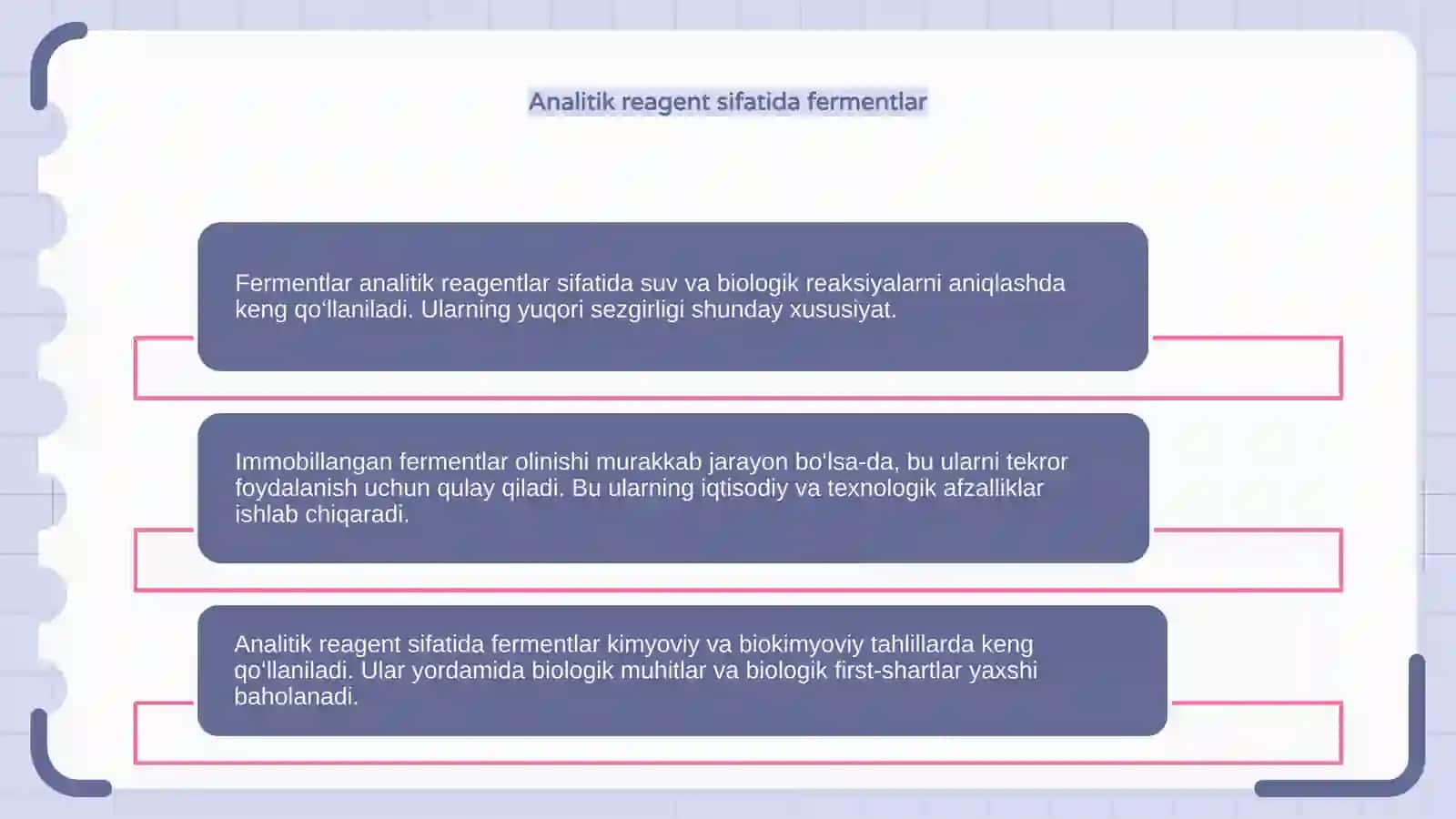 Fermentlar analitik reagentlar sifatida 4