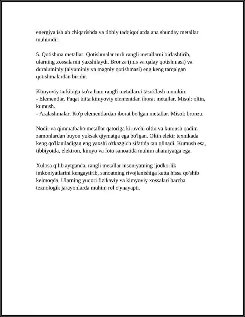RENLI METALLAR HAM OLARDIN ARALASPALARI 4