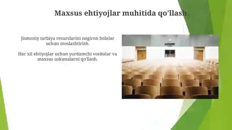 Jismoniy tarbiya vositalarining umumiy tasnifi va ularni amalga oshirish 4