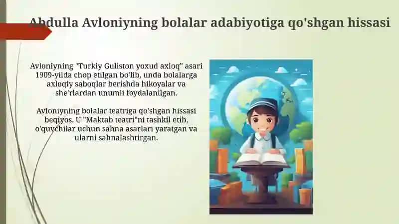 Milliy uyģonish davri òzbek bollalar adabiyoti 4