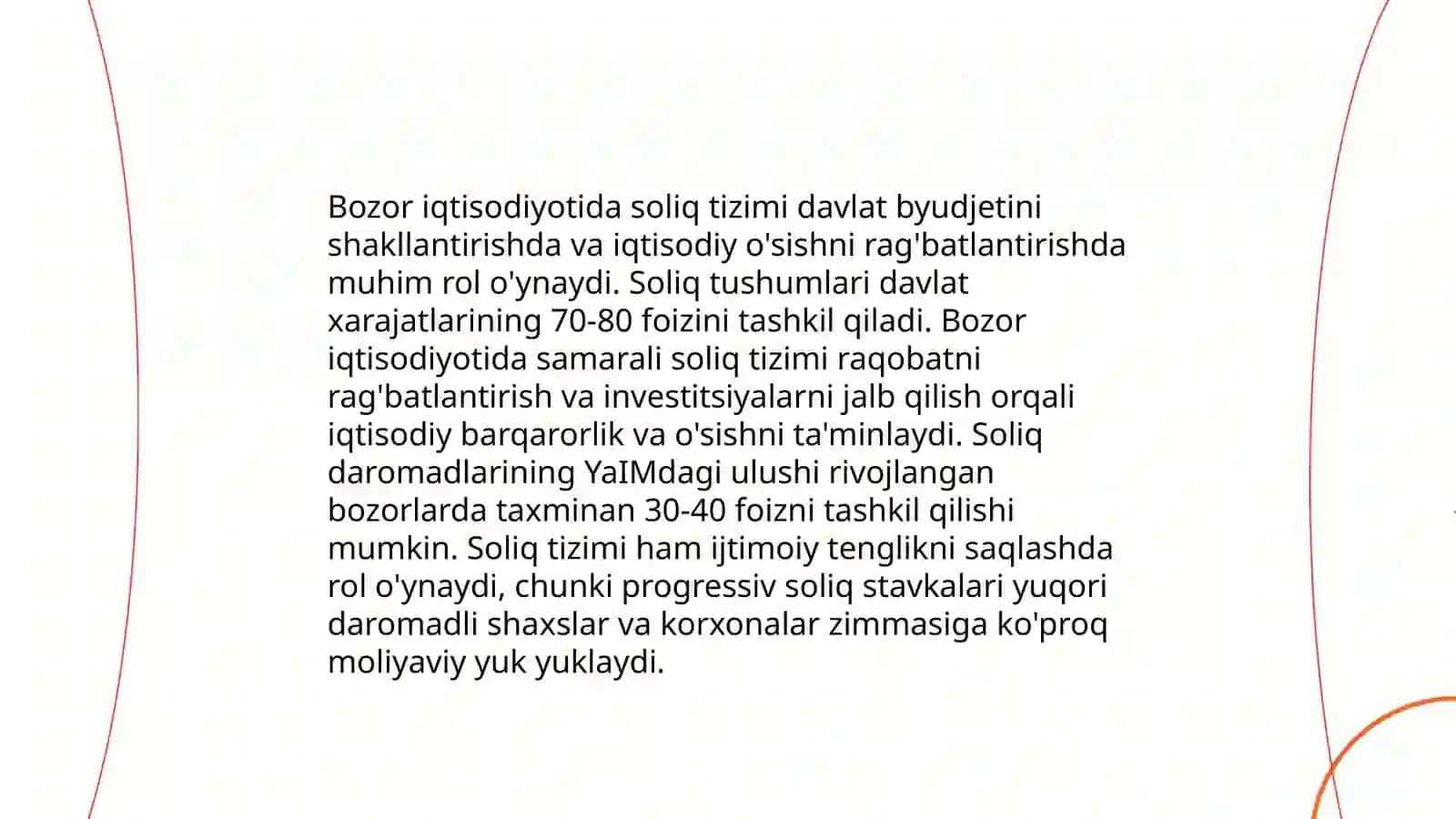 Soliq tizimi bozor iqtisodiyotidagi vazifalari 4