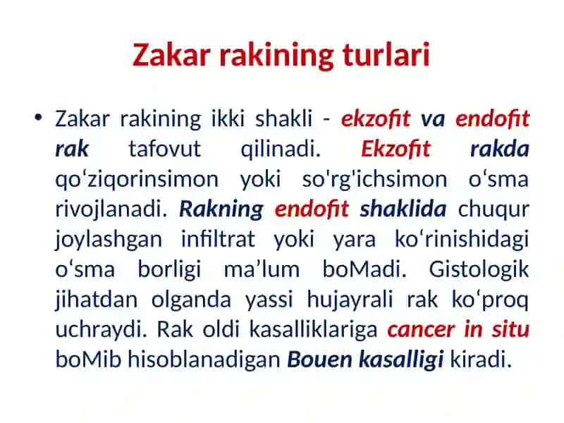 ERKAKLAR JINSIY ORGANLARINING KASALLIKLARI JINSIY OLAT (ZAKAR)NING RIVOJLANISH ANOMALIYALARIVA O‘SMALARI 4