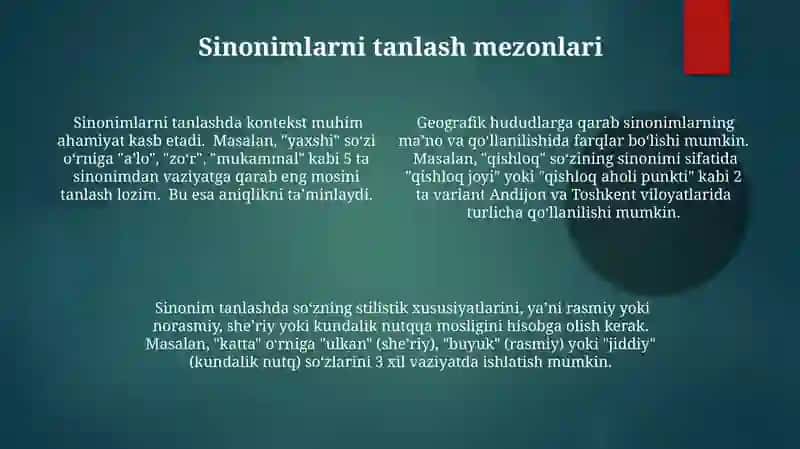 Maʼnodosh soʻzlar va ularning qollanishi 4