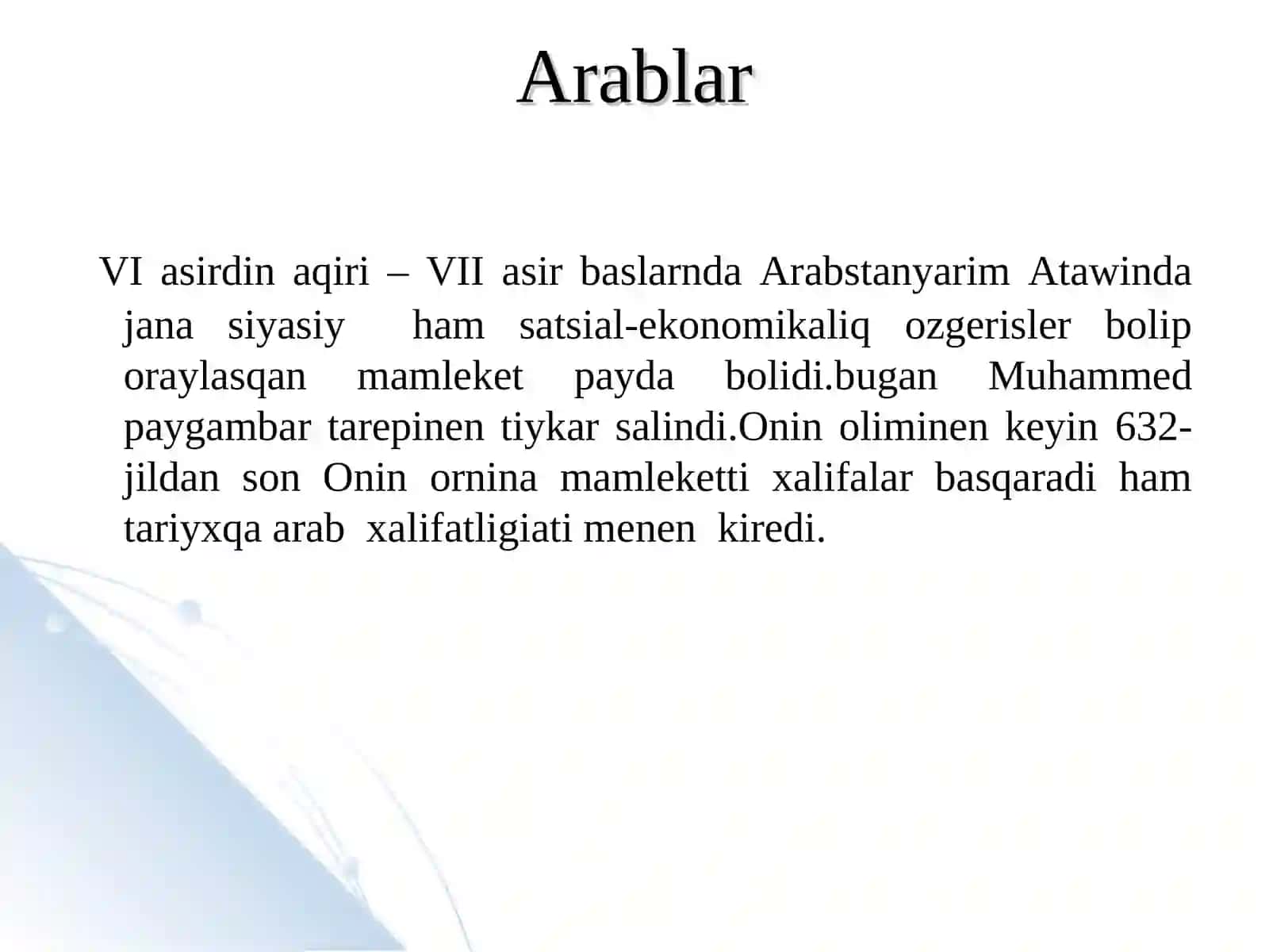 Arablardın’ Orta Aziyanı basıp alıwı, taxiriyler, samaniyler, qaraxaniyler, g’aznaviyler, seljukler, qara qıtaylilarha’m xorezmshaxlar da’wirinin’ tariyxıy geografiyası 4