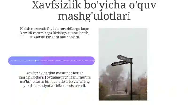 Xavfsizlik bo'yicha o'quv mashg'ulotlari 4