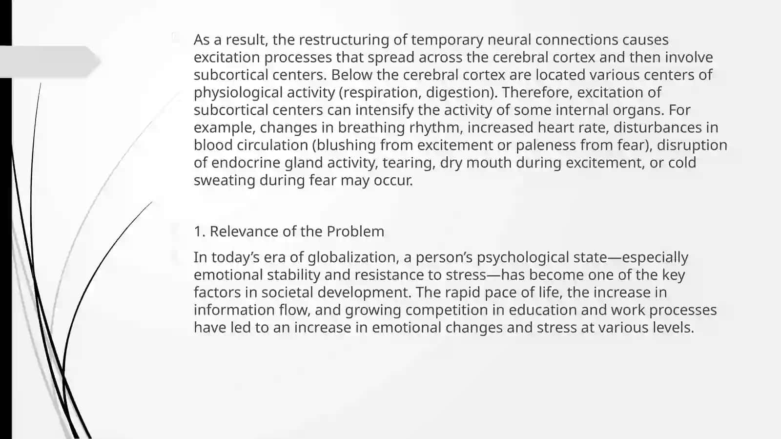 PROJECTWORK "STRESS AND EMOTIONAL STRAIN" 4