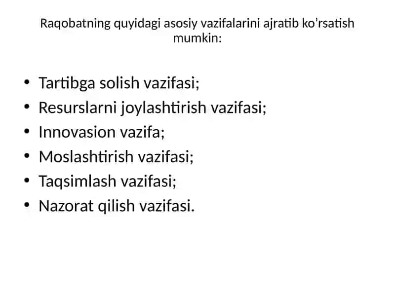 Raqobat nazariyasi 4