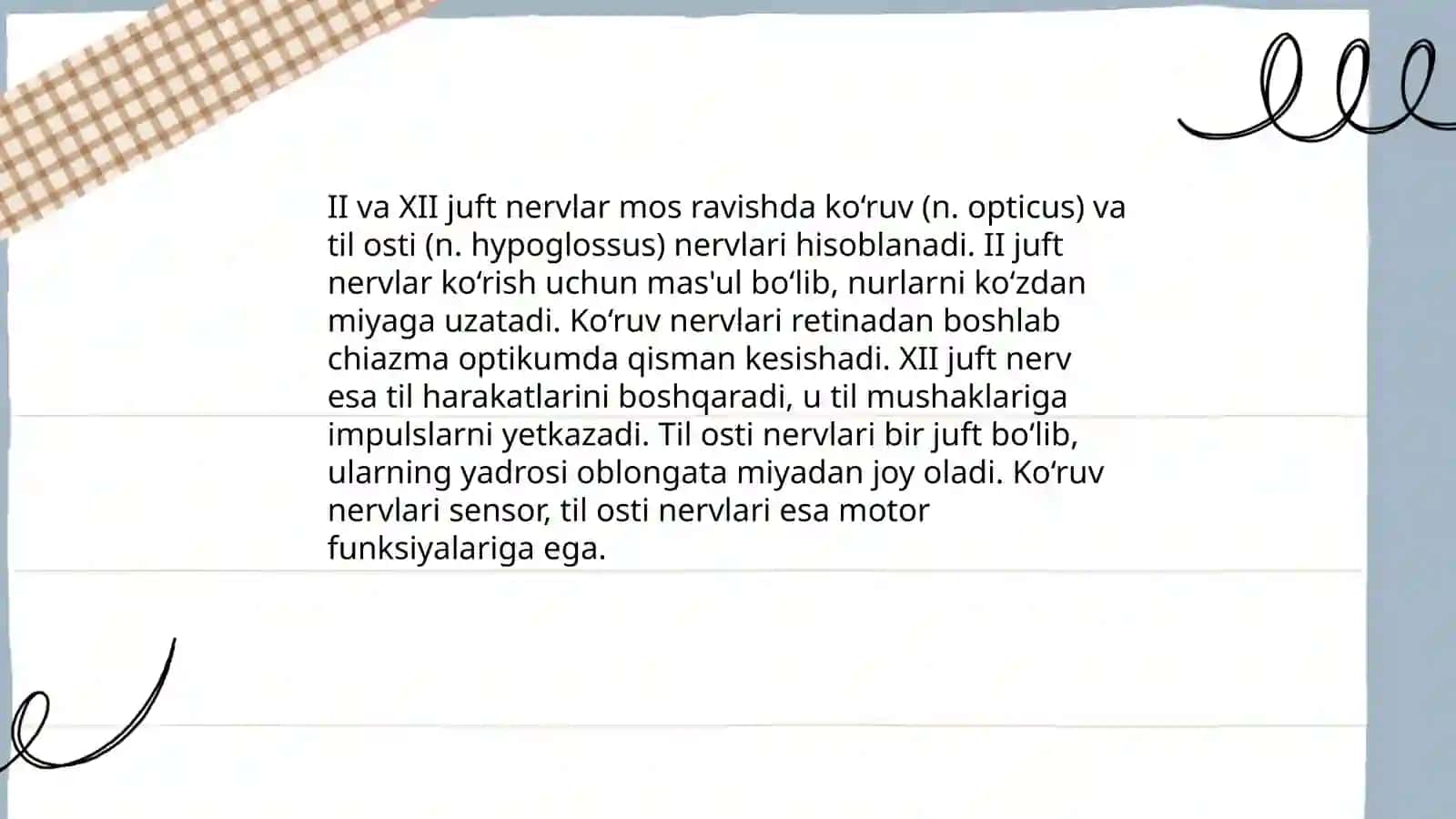 Bosh miya nervlarining anatomiyasi 4