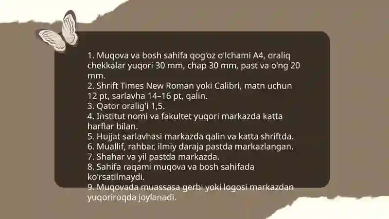 Hujjatlardagi zaruriy qismlar va ularni rasmiylashtirish 4